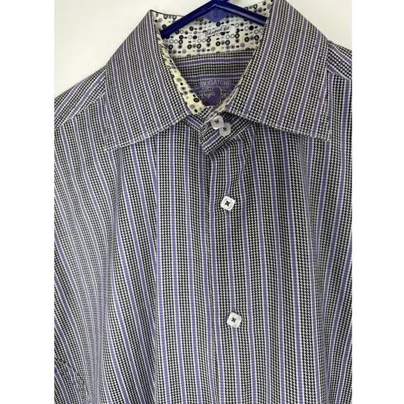 Bugatchi Men's Shaped Fit Dress Shirt, Size Large - Picture 5 of 11